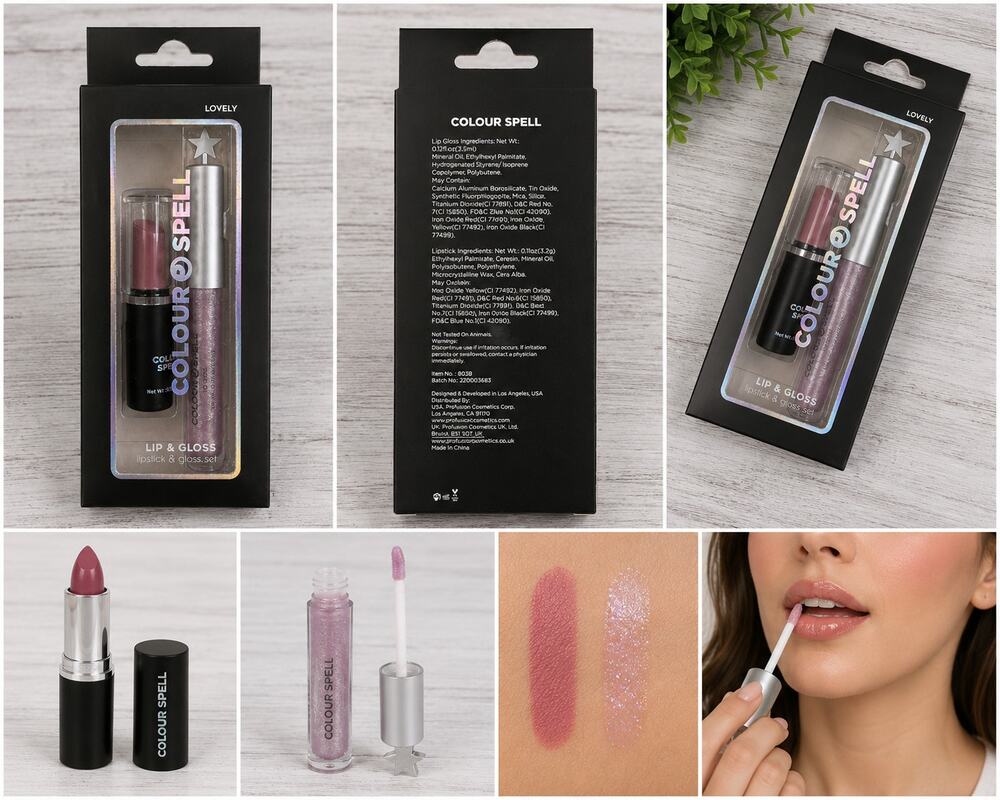 COLOUR SPELL Lipstick & Lip Gloss Set – Lovely